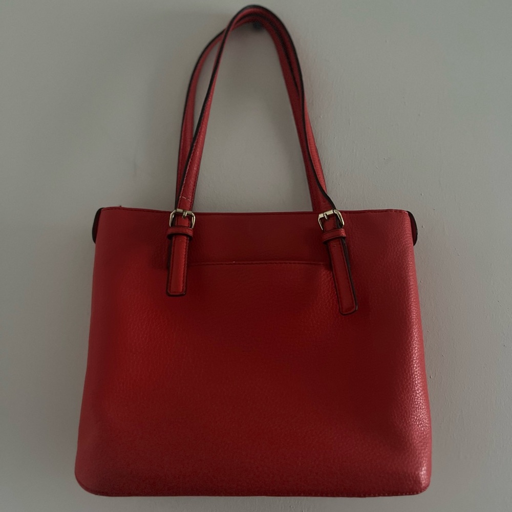 Anne Klein Orange Small Tote 12” across 9” high - Picture 2 of 4